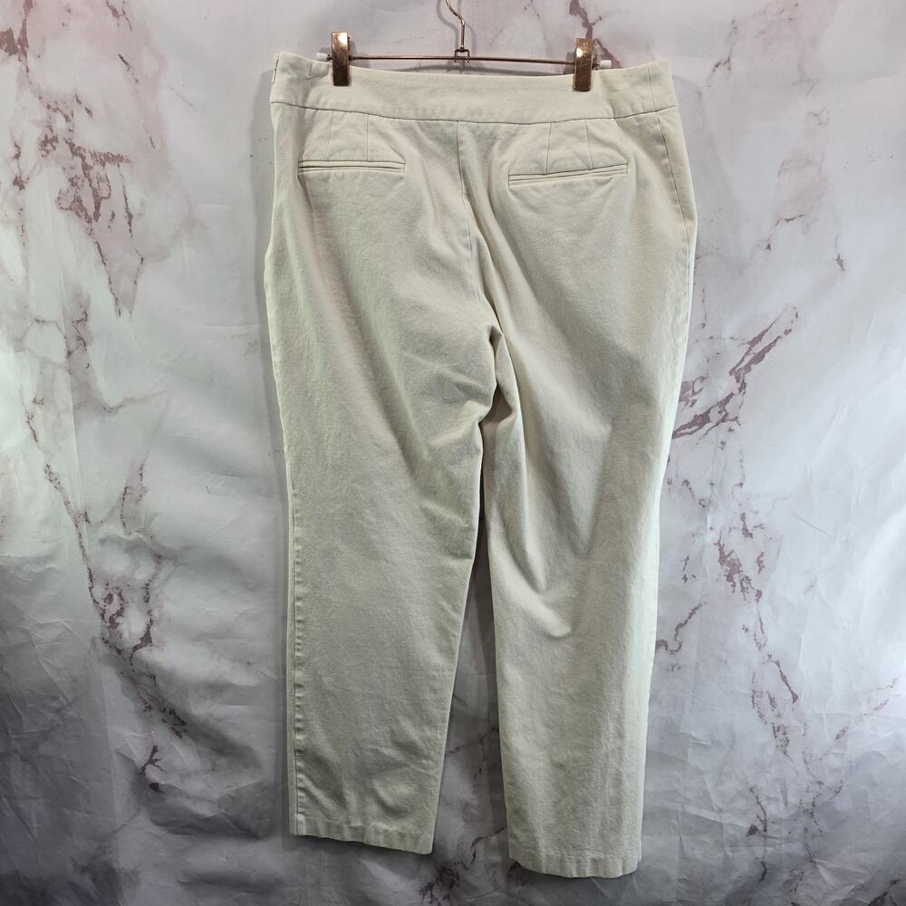 Chicos Pants Womens Large 12 2 Cream Off White High Rise Crop Chino